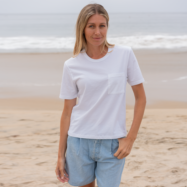 Womens Elbow Sleeve Crew Neck