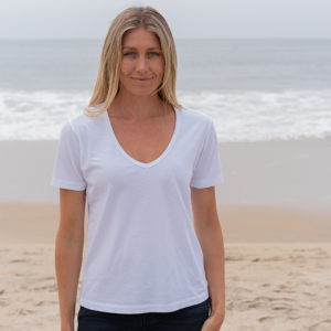 Womens Short Sleeve V-neck