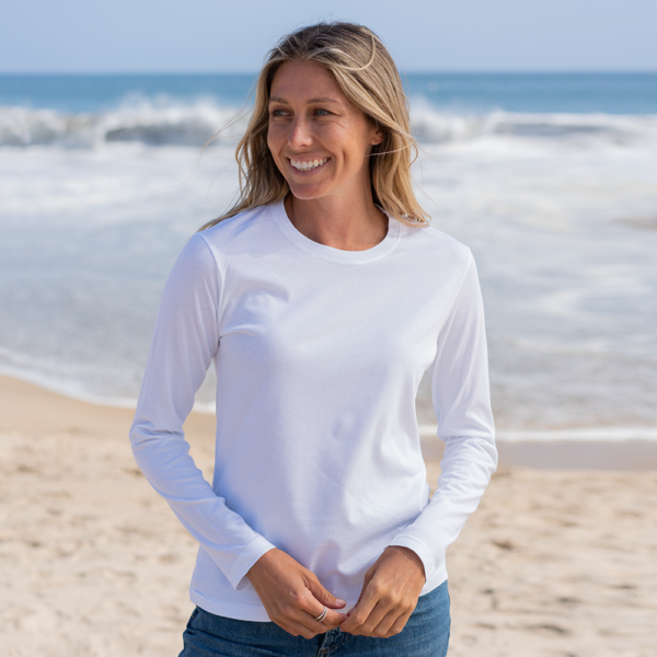 Womens Long Sleeve V-neck
